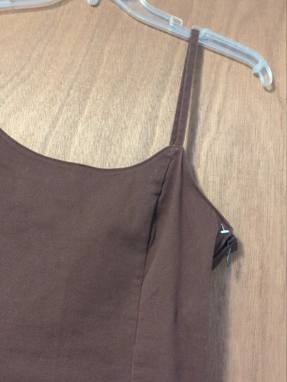 H&M Brown Mini Slip Dress with Spaghetti Straps